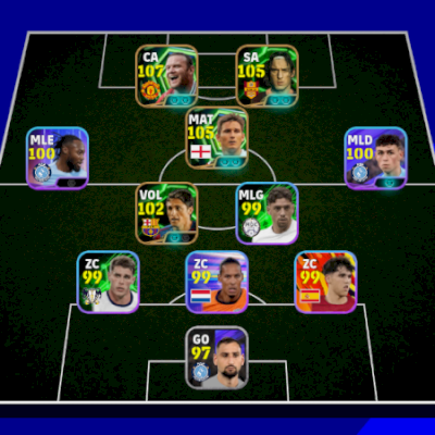 CONTA EFOOTBALL INSANA 🔥 ROONEY 107 + LAMPARD 105 FORÇA 3132 !!