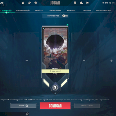 Conta com ranked disponivel e tem skin