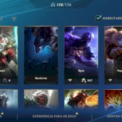 Conta todos champs muitas skins