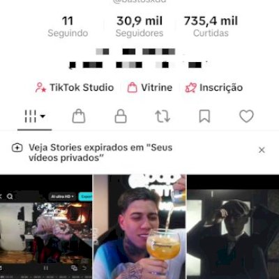 Conta do tiktok 30,9 mil seguidores