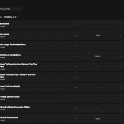 conta com bastante jogos, e muitas coisas no fornite e rocket league