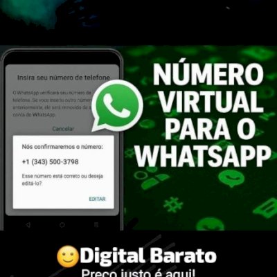 Número Virtual Para WhatsApp, Receba SMS Rápido: Valide Contas e Cadastros⚡🤖📲