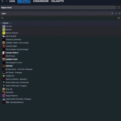 Conta da Steam com GTA e alguns outros jogos.