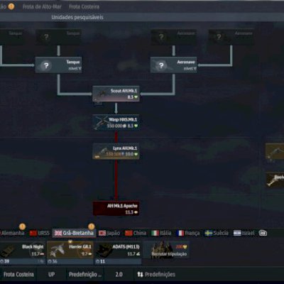 Conta War Thunder TOP TIER GER, UK, JP, CHI e SWE…