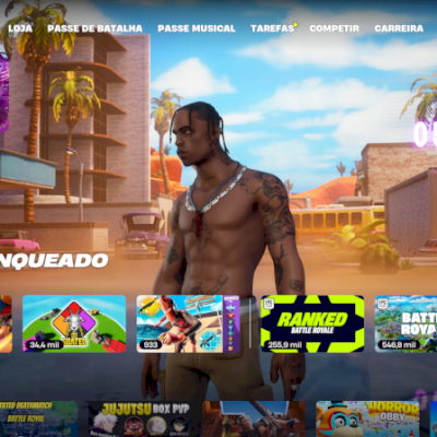 CONTA FORNITE 308 SKINS + TRAVIS SCOTT