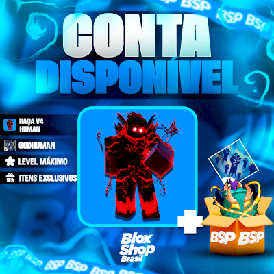 CONTA BLOX FRUITS > 🙎‍♂️RAÇA V4 HUMAN + 👊GODHUMAN + LEVEL MÁXIMO