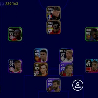 Conta Efootball Mobile com várias cartas raras