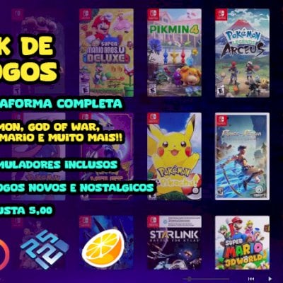 Jogos do Switch, 3DS, game boy e muito mais! Baixe com segurança e Qualidade!