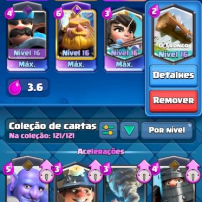 Conta nível 65 , 8 carta nível máximo , 10 evolução , 4 herói