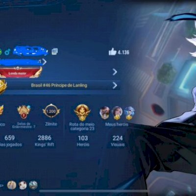 LVL 176/NV 6/237 SKYNS + MYTHIC/EX LENDA/FULL CHAMP/ATRIBUTO MAXIMO/