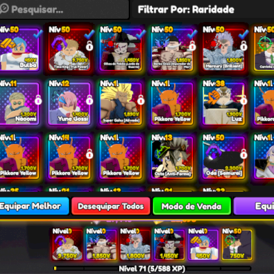 conta com up e algulns jogos e robux gastos