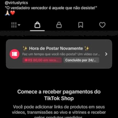 CONTA DO TIKTOK COM SHOP ATIVO +3,8K SEGUIDORES +89,3K CURTIDA(ENGAJAMENTO REAL)