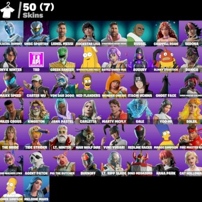Conta Fortnite >> 50 Skins, Itachi, Ghost, Messi e+ Entrega Automatica!