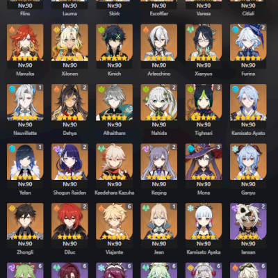 Conta Genshin Impact - AR60 - 60+ 5 Estrelas