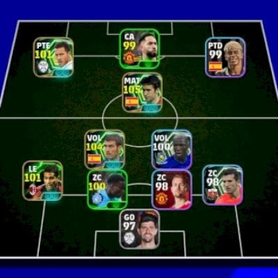 Conta Efootball com Pep Guardiola 105 e Raul blitz curler