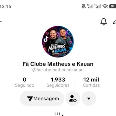 Vendo conta engajada do tik Tok