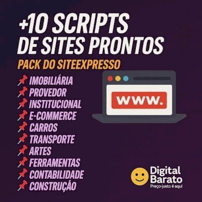 ✅📦🌐👨‍💻Pacote Premium Com 10 Sites Expresso + Scripts Prontos + Painel ADM