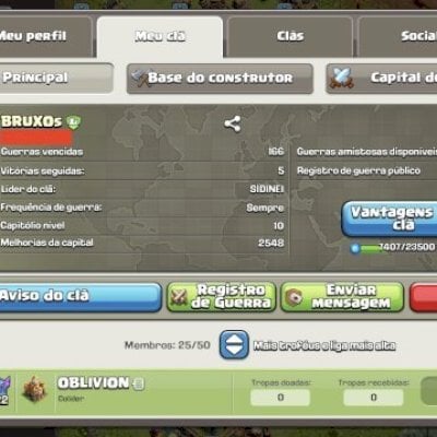 VENDO CLAN NV 19 COM CAPITÓLIO NV 10!! NOME BR