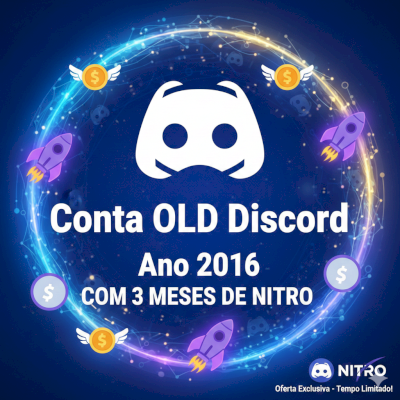 Conta antiga Discord! 2016 com 3 meses de nitro.