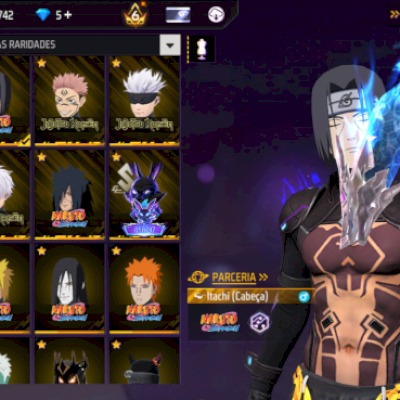 CONTA GEMADA LEVEL 70 angelical,naruto,jujutsu e muito mais