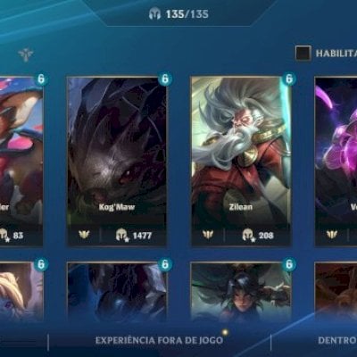 Wild Rift – 81 Skins (7 Lendárias) | Todos Campeões | Mestre | Conta Completa