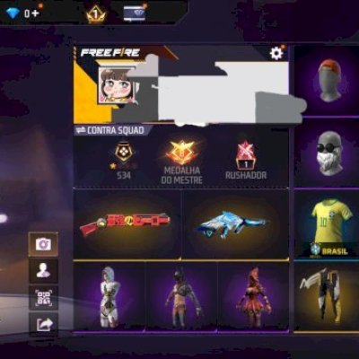 Conta com angelical brilhante, barba do velho, kakashi, super kalahari etc..