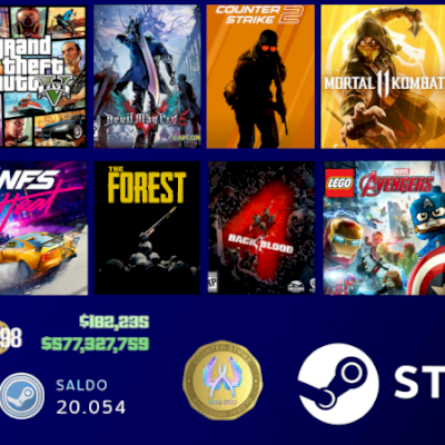 CONTA STEAM CS2 PRIME + GTA V + DESTINY 2 E MUITO MAIS