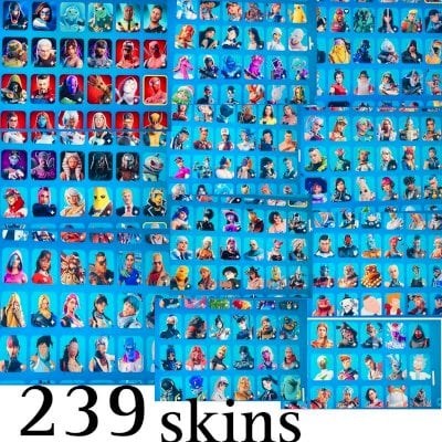conta de fortnite com 240 skins e muito mais