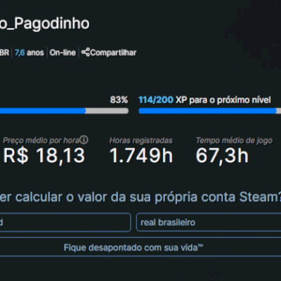 Conta Steam 7 anos