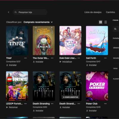 Conta Epic Games | R$1200+ Em Jogos