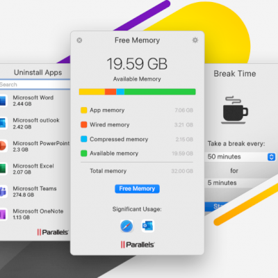 PARALLELS TOOLBOX +40 ferramentas para macOS® e Windows 10.