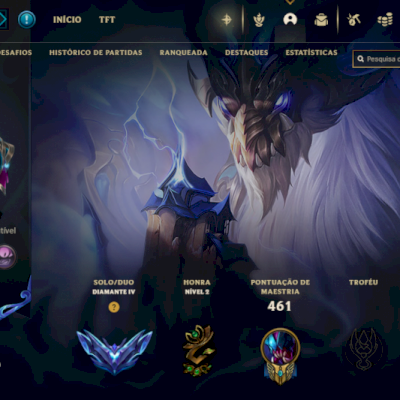 CONTA LOL DE 2014 LVL 323 D4 MMR ALTO + ALL CHAMP + 146 SKINS + 3 SKIN ULTIMATE