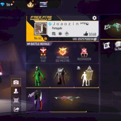 Conta lvl 62, 187 peitorais.