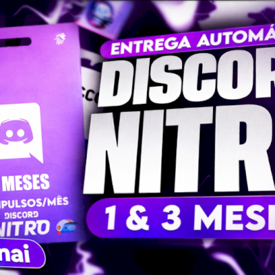 (DISCORD) CONTA NITRADA 3 MESES E 1 MÊS NITRO + VIRGEM + ENTREGA AUTOMÁTICA !!!