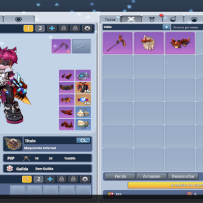 Conta Grand Chase Classic todos personagens 80+