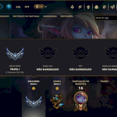 Prata 1 com 35 Champs e 7 Skins