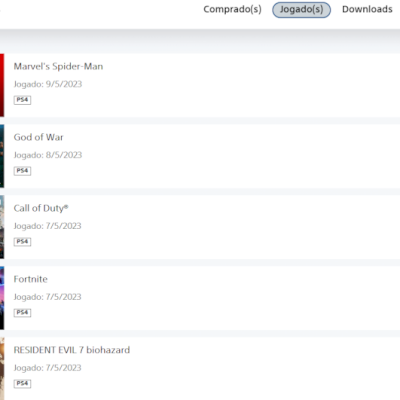 Conta PSN com alguns jogos