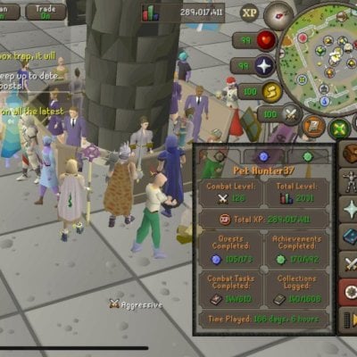 Conta maxed OSRS total level 2031 com 6 pets