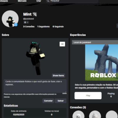 CONTA COM KORBLOX E COROA 8BITS