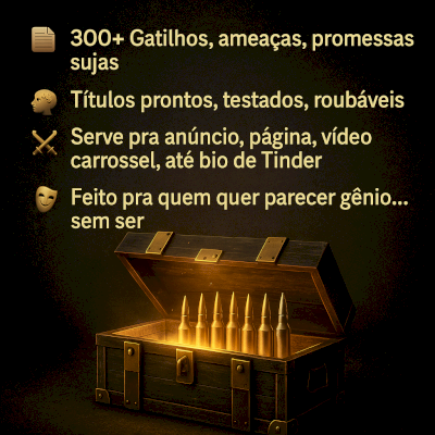 300+ títulos prontos e insanos pra fechar sem forçar!