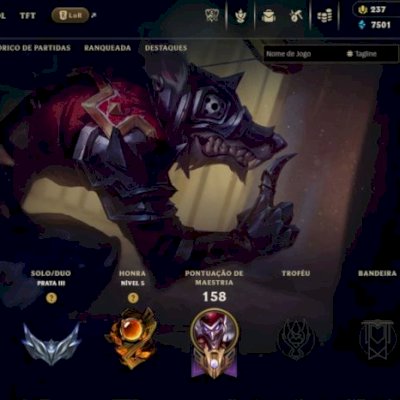 Conta LoL | Prata 3 | Lvl 97 | 73 Campeões habilitados | 24 Skins | 237 RP |