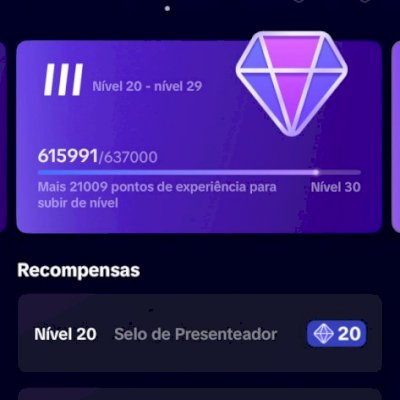 Conta Tik Tok com 9k200 Seguidores + Level de presenteador 29 (quase 30)
