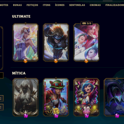 CONTA LOL COM 351 SKINS LVL640