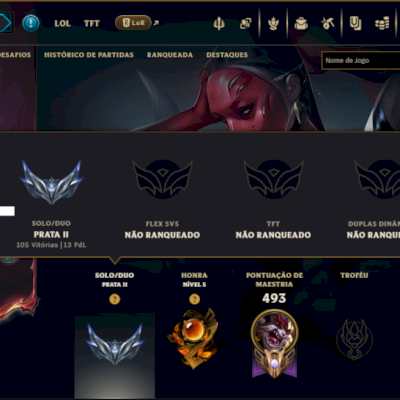 Prata 2 com TODOS os Champs e 35 Skins ( JG / MID / SUP )