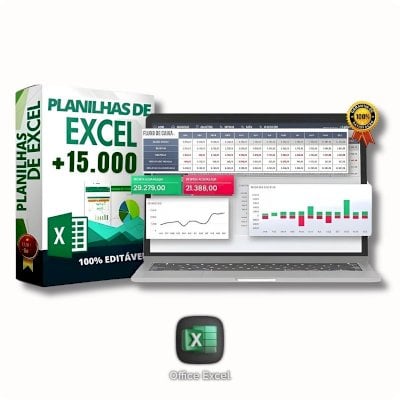 Super Pack Excel +15.000 Planilhas Prontas E Editáveis + Bônus