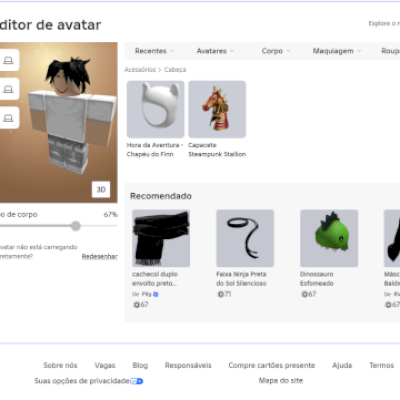 Conta com robux, item de gift card limited, itens pagos com robux