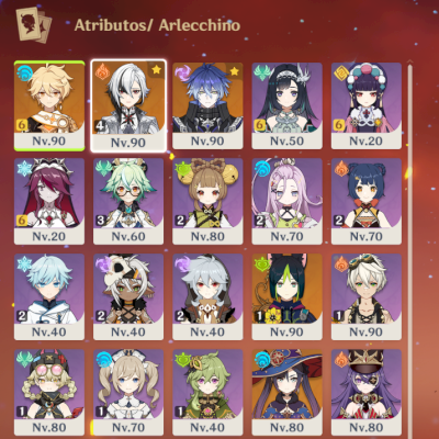 🌟 CONTA GENSHIN IMPACT AR 56(América) - ARLECCHINO C4 + ARMA ASSINATURA 🌟