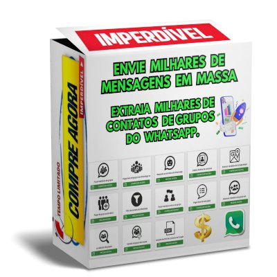 Robô de Mensagens em Massa whatzapp com Extrator de contatos + Bônus