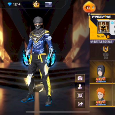 Conta free Fire top, com calça angelical é itens raros🤩✨✅