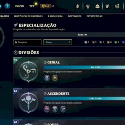Conta de Lol Diamante 3 583 skins
